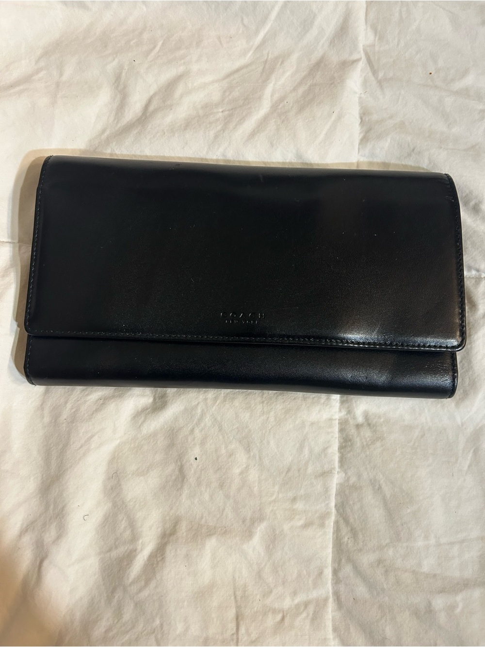 Coach Wallet-Classic Black Leather